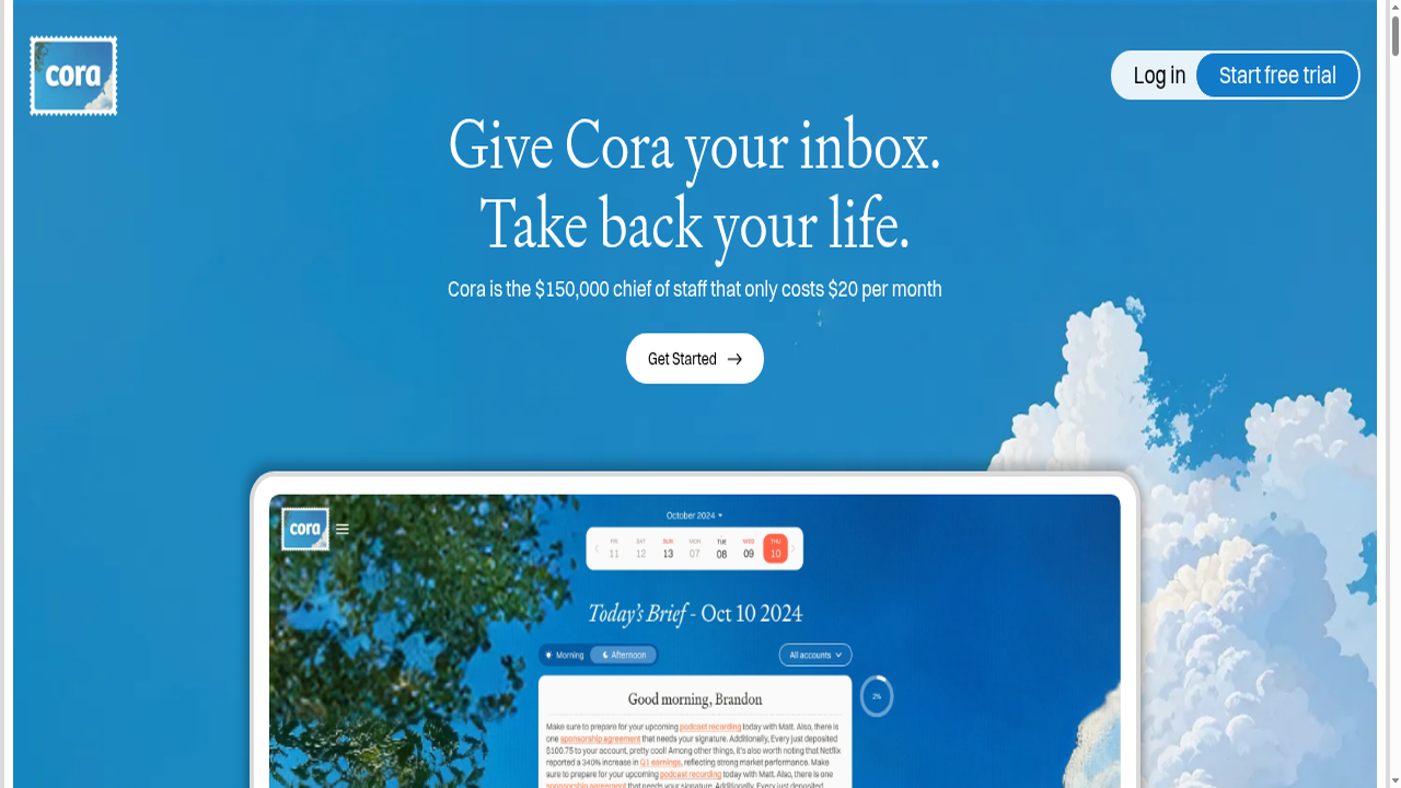 Cora screenshot