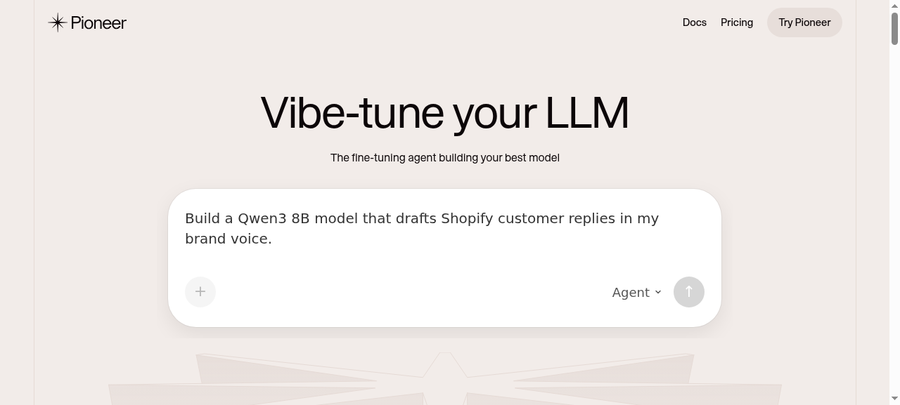 Pioneer AI by Fastino Labs screenshot