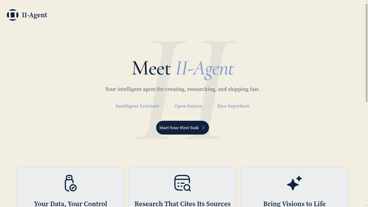 II-Agent screenshot
