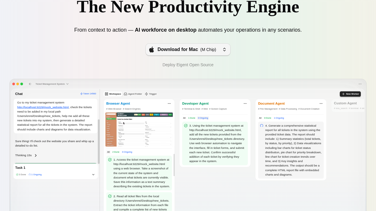 Eigent Open Source Cowork Desktop screenshot
