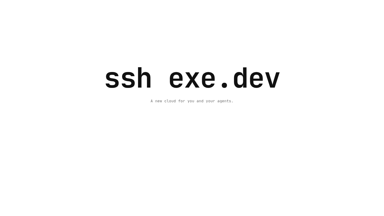 exe.dev screenshot