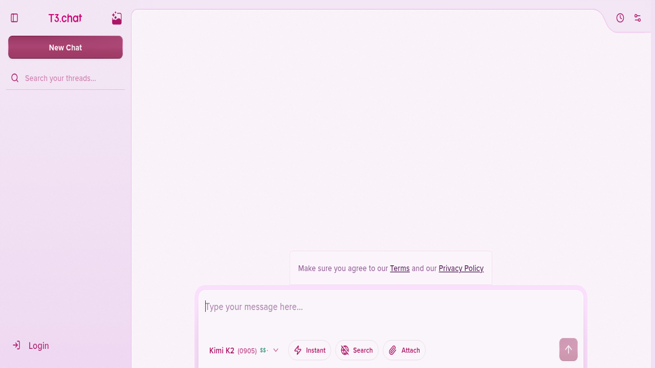 T3 Chat screenshot