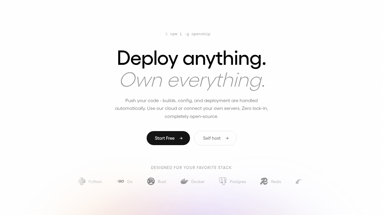 Openship screenshot