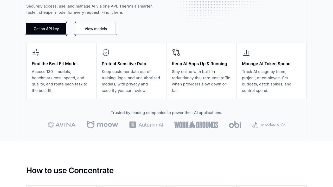 Concentrate.ai screenshot