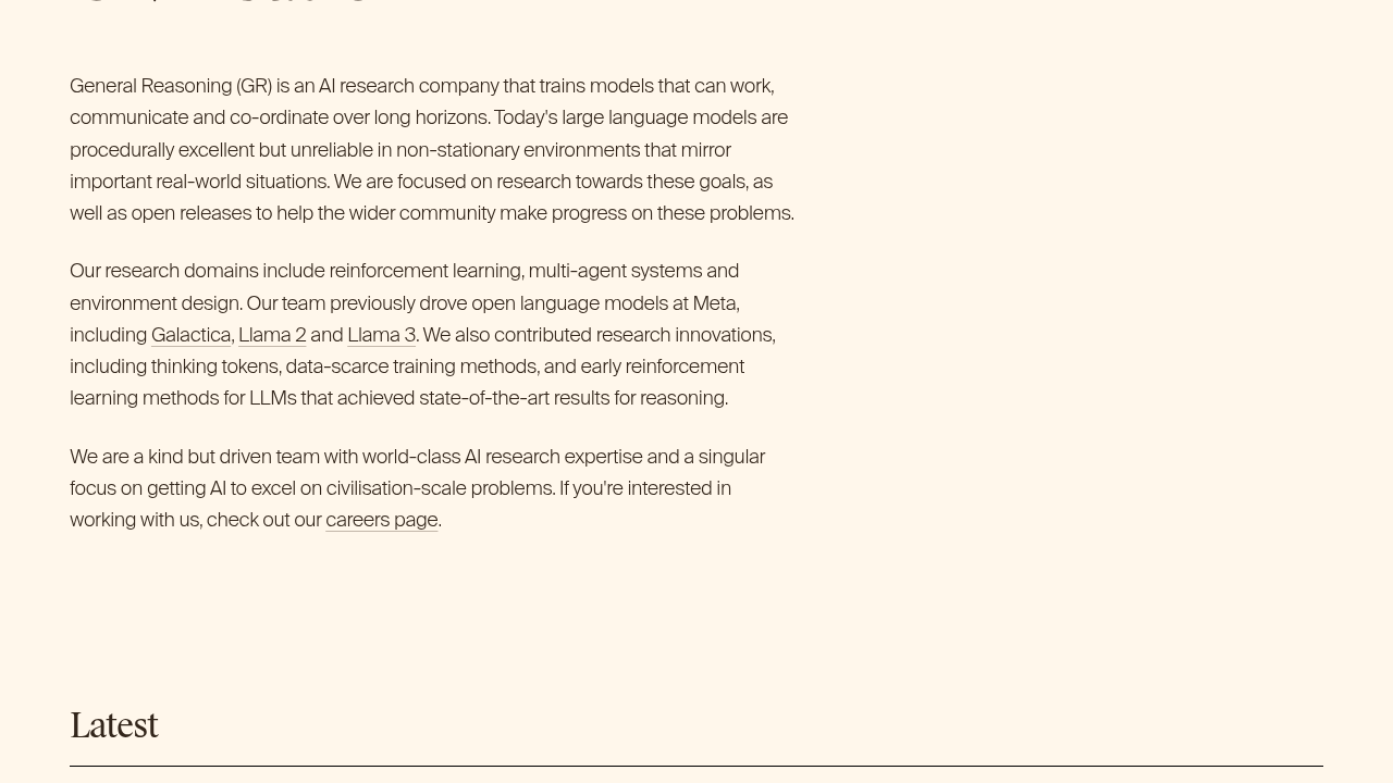 General Reasoning screenshot